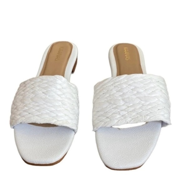 Kaanas Key Largo Raffia Braided Sandal Slip On Slide Size 10 - Picture 4 of 8